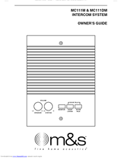 M&S Systems FINISH-OUT MC111DM Owner's Manual