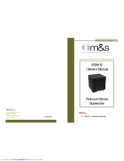 M&S Systems PSW112 Owner's Manual