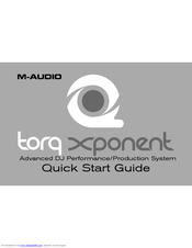 M-Audio Torq Xponent Quick Start Manual