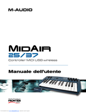 M-Audio Controller MIDI USB Wireless MidAir 25/37 Manuale Dell'utente