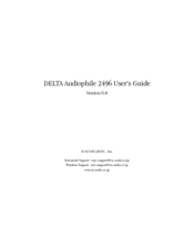 M-Audio Delta Audiophile AP2496 User Manual