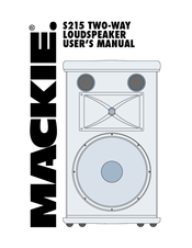 Mackie S215 User Manual