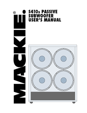 Mackie S410s User Manual