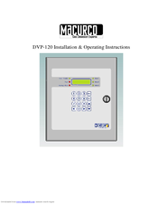 Macurco DVP-120 Installation & Operating Instructions Manual