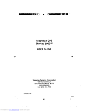Magellan GPS Receiver SkyNav 5000 User Manual