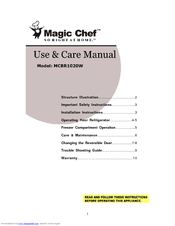 Magic Chef MCBR1020W Use & Care Manual