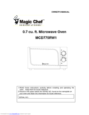 Magic Chef MCD775RW1 Owner's Manual