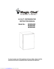 Magic Chef MCBR240W Instruction Manual