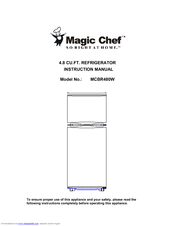 Magic Chef MCBR480W Instruction Manual