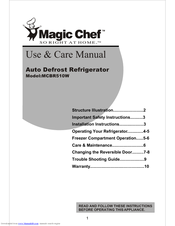 Magic Chef MCBR510W Use And Care Manual