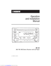Magnadyne M1-CD Operation And Installation Manual