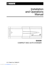Magnadyne EAX540 Installation And Operation Manual