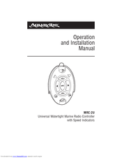 Aquavibe MRC-2U Operation And Installation Manual
