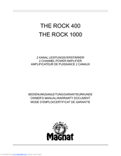 Magnat Audio 400 / 1000 Owner's Manual