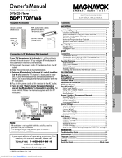 Magnavox BDP170MW8 Owner's Manual