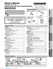Magnavox MWD2206 - DVD/VCR Manuals | ManualsLib