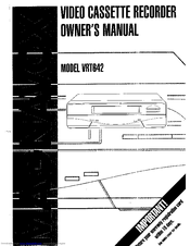 Magnavox MAGNAVOX VRT642 Owner's Manual