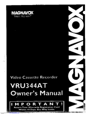 Magnavox VRU344AT Owner's Manual