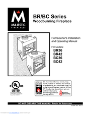 Majestic Fireplaces BC36 Homeowner's Installation And Operating Manual