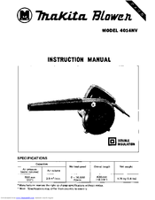 Makita MAKITA BLOWER 4014NV Instruction Manual