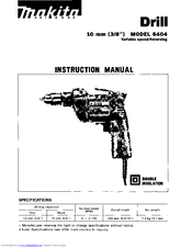 Makita 6404 Instruction Manual