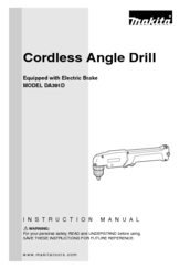 Makita DA391D Instruction Manual