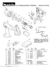 Makita 6911HDWA Parts List