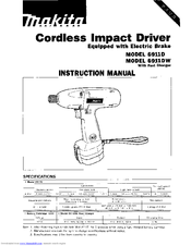 Makita 6911DW Instruction Manual