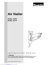 Makita AG125 Instruction Manual