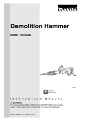 Makita HM1303B Instruction Manual