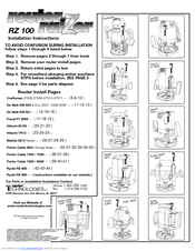 Router Technologies Router Raizer RZ100 Installation Instructions Manual