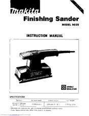 Makita 9035 Instruction Manual