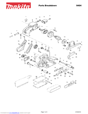 Makita 9404 Parts Breakdown