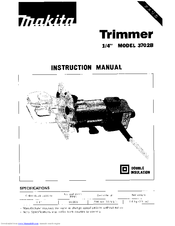 Makita 3702B Instruction Manual
