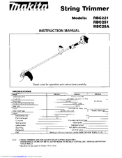 Makita RBC25A Instruction Manual
