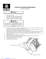 Manitowoc BULKHEAD Q-1400 Installation Instructions
