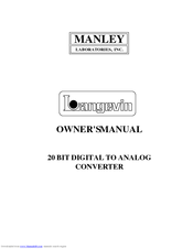 Manley LANGEVIN DUAL Owner's Manual