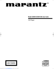 Marantz CD5001 User Manual