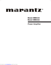 Marantz MM9340 Operating Manual
