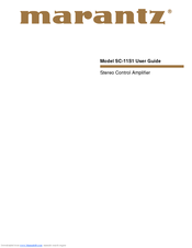 Marantz SC-11S1 User Manual