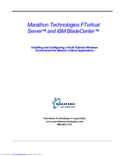 Marathon FTvirtual IBM BladeCenter Installation And Configuration Manual