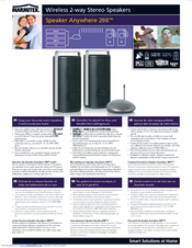 Marmitek Speaker Anywhere 200 Specification Sheet