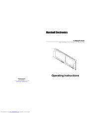 Marshall Electronics V-R902DP-AFHD Operating Instructions Manual
