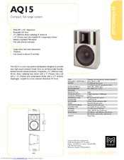Martin Audio AQ15 Technical Specifications