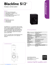 Martin Audio Blackline S12+ Technical Specifications
