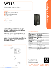 Martin Audio WT15 Specifications