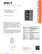 Martin Audio Wavefront W8CT Specification Sheet