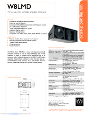 Martin Audio W8LMD Specifications