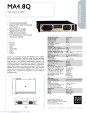 Martin Audio MA4.8Q Technical Specification