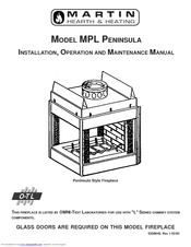 Martin MPL PENINSULA Installation And Maintenance Manual
